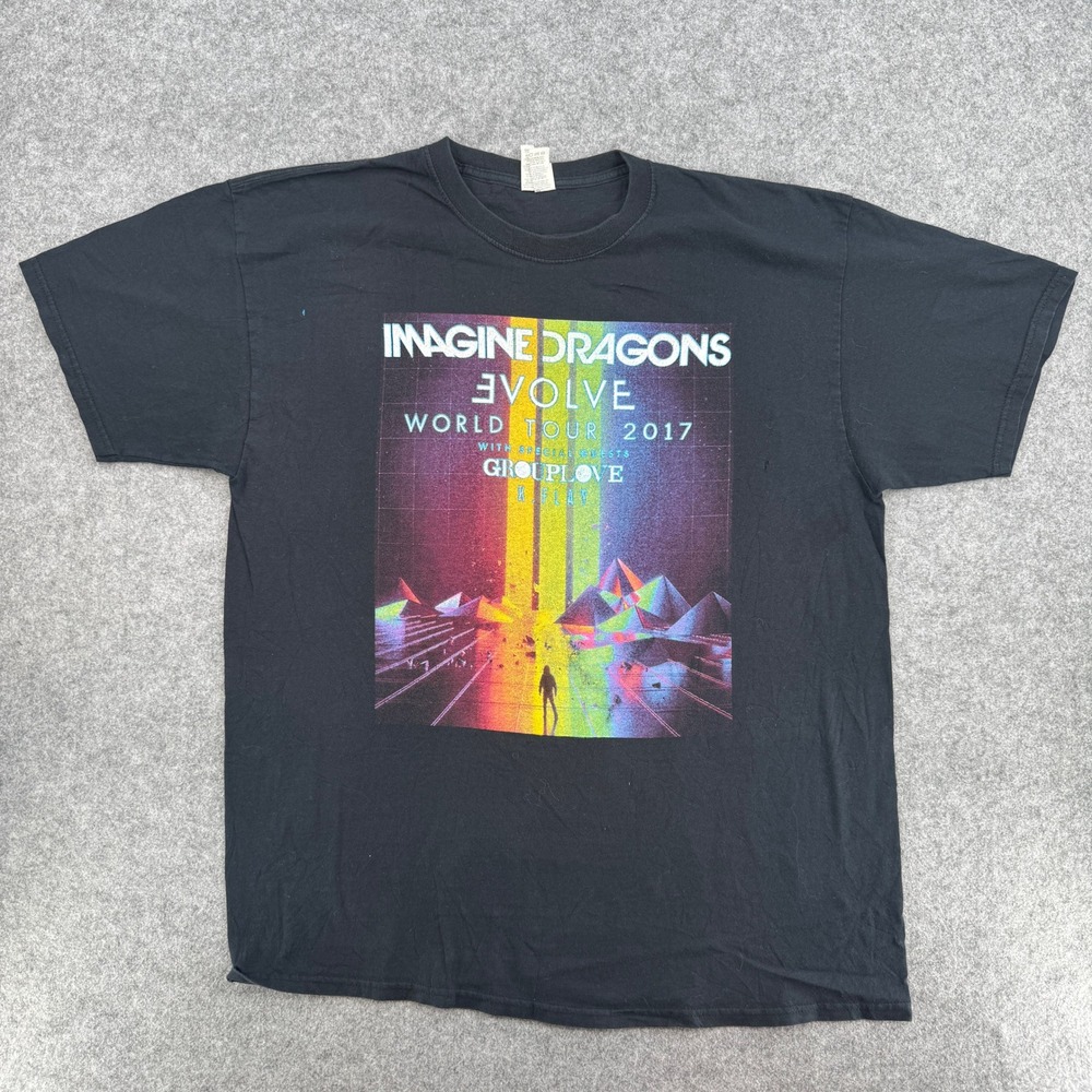 Imagine Dragons Evolve World Tour 2017 Black Band Graphic T-Shirt